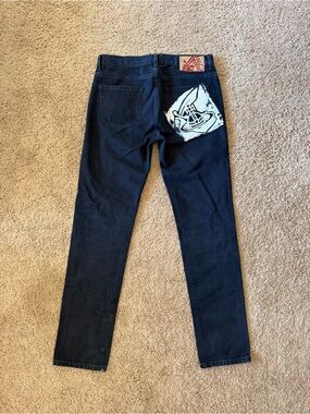Men’s Vivienne Westwood [32] Dark Blue / Black Anglomania Slim-Fit Denim Jeans
